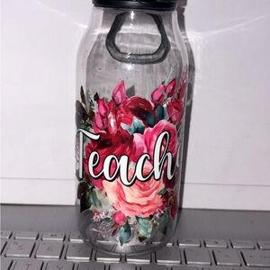 Floral 'Teach' Water Bottle